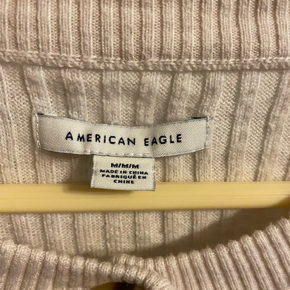American Eagle Long Sleeve Cream Sweater - Picture 2 of 3